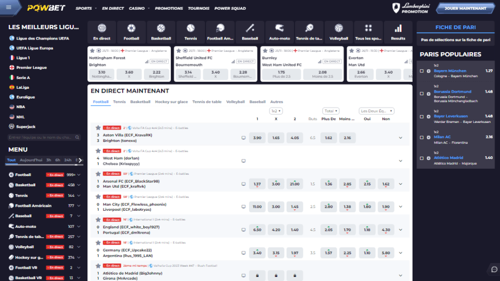 Powbet Paris Sportifs