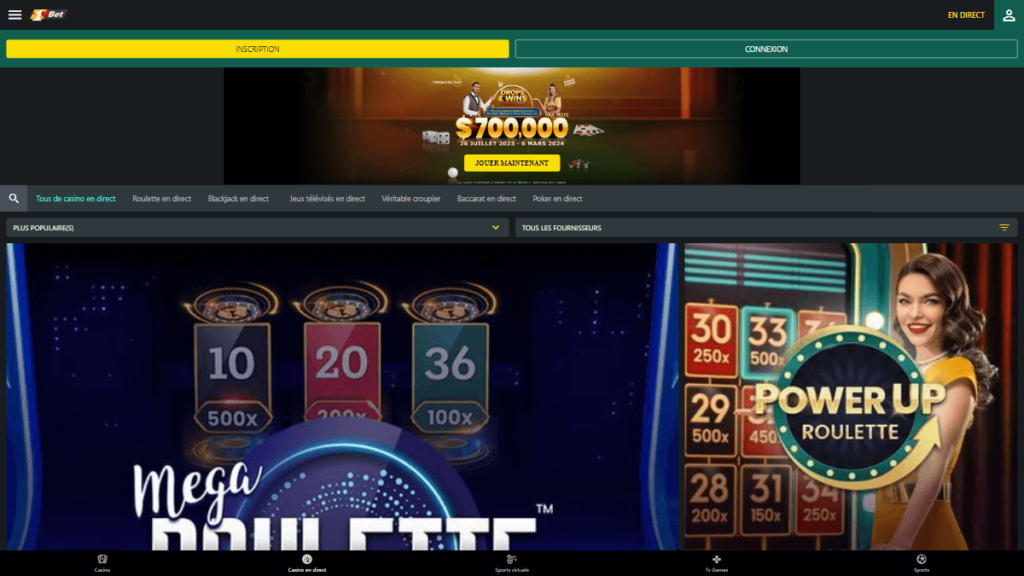 1bet live casino