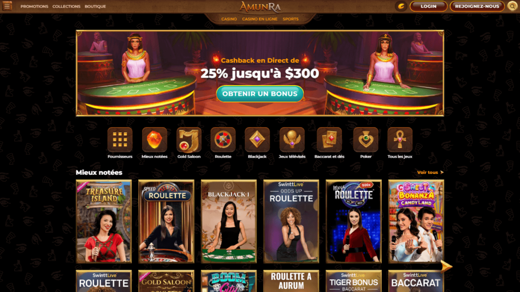Amunra live casino