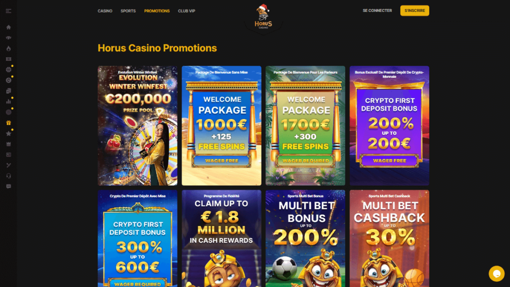 Horus casino promotions