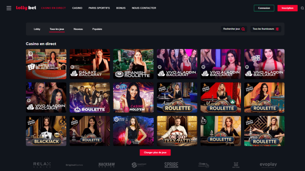 Lolly bet live casino
