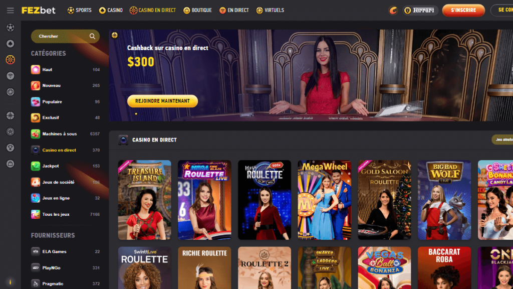 Fezbet live casino