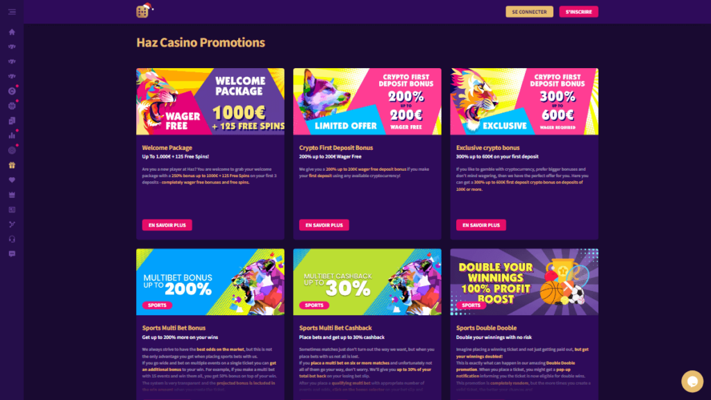 Haz casino promotions