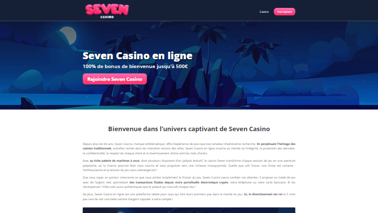 Seven casino accueil