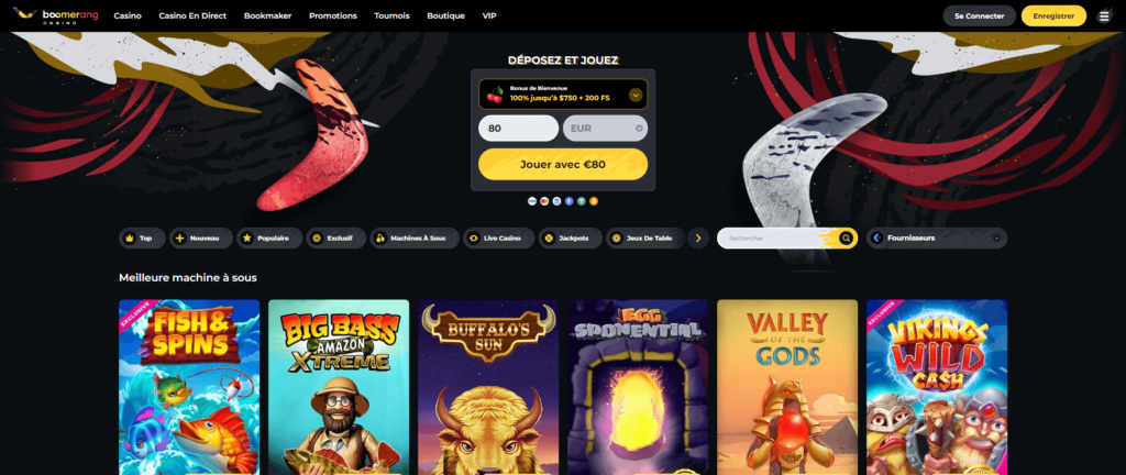 boomerang casino accueil