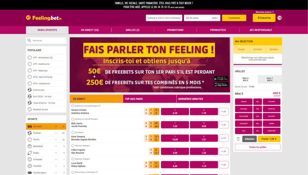 feelingbet accueil