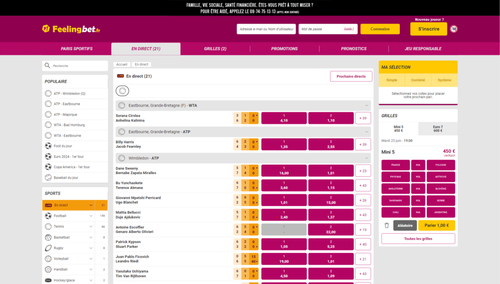 feelingbet paris sportifs en direct