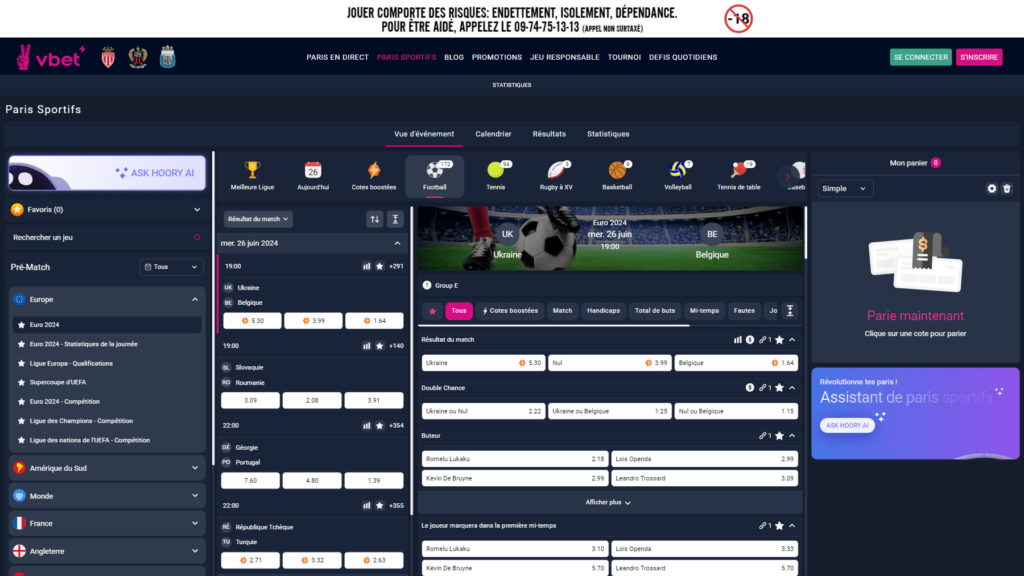 vbet paris sportifs
