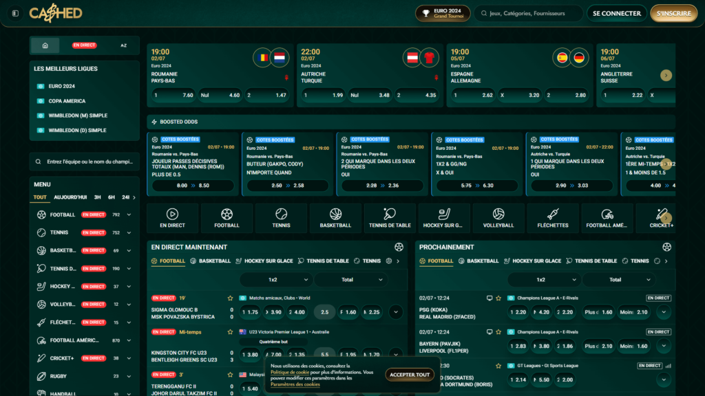 cashed casino paris sportifs