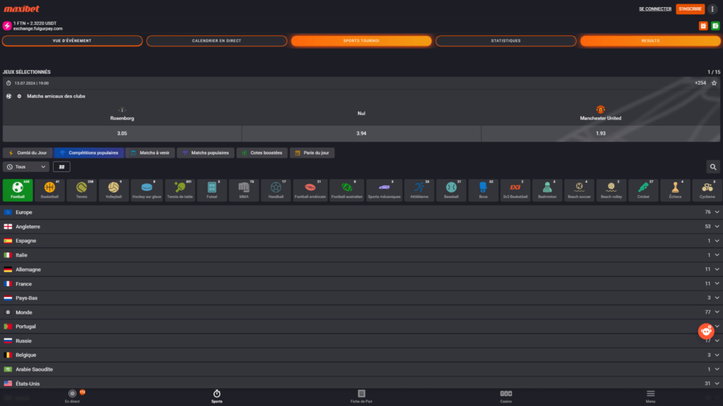maxibet casino paris sportifs