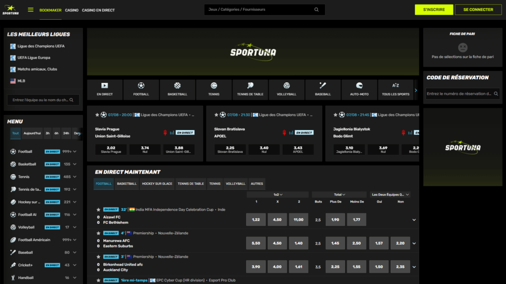sportuna paris sportifs
