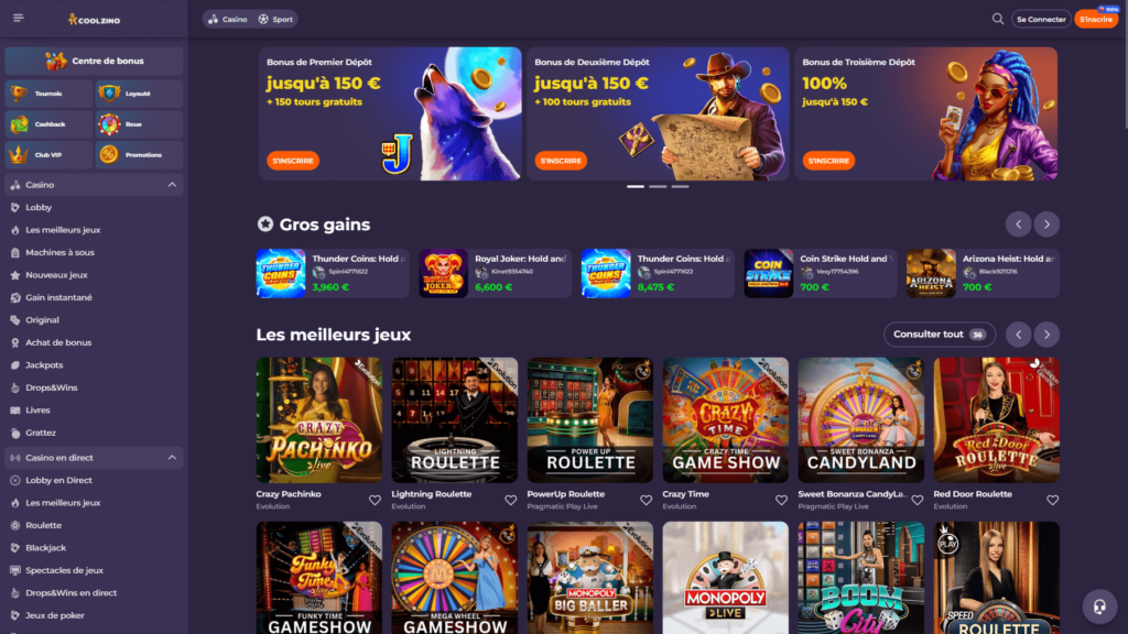 coolzino live casino