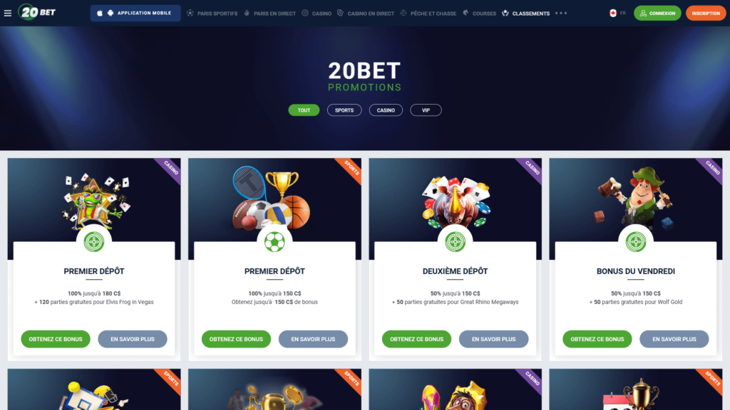 20bet promotions