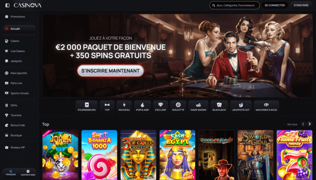 casinova accueil